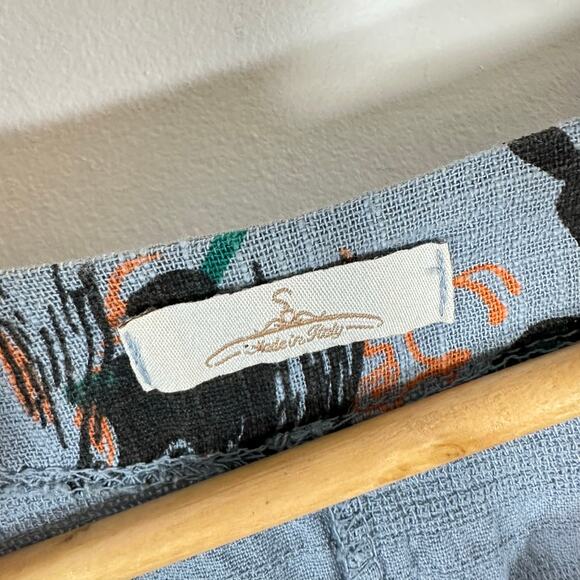 MADE IN ITALY Linen lagenlook artsy top Womans Large - Picture 4 of 7